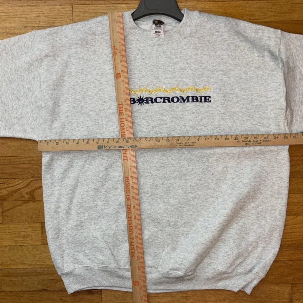Vintage 1990s Fruit of the‎ Loom Abercrombie XL Gray Sweatshirt, Retro Style